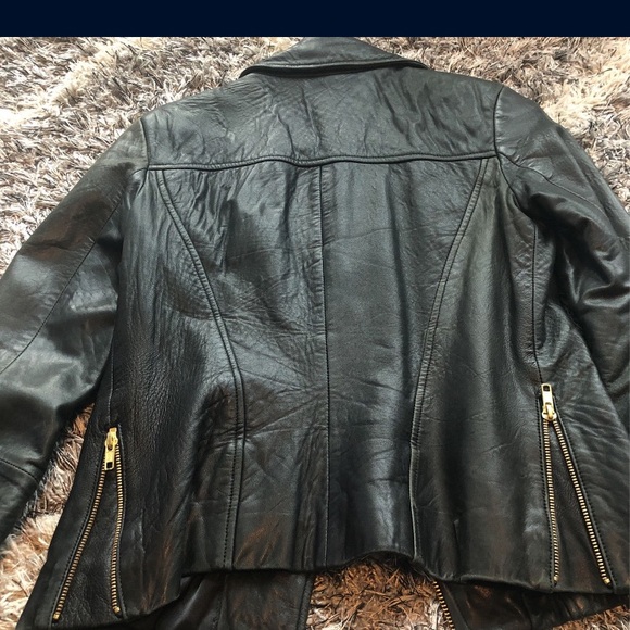 Leather biker jacket - Picture 4 of 5
